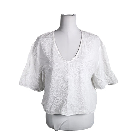 Unisex American Vintage - Lühikeste käistega pluus, suurus 38 - Valge ()