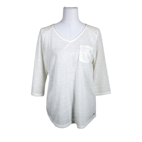 Unisex Luhta - Trikotaažist pluus, suurus 38 - Looduslik valge ()