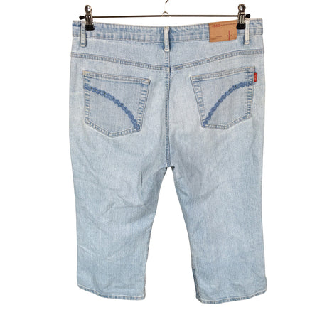 Unisex XD Jeans - Teksast poolpikad püksid, suurus 46 - Helesinine (2)