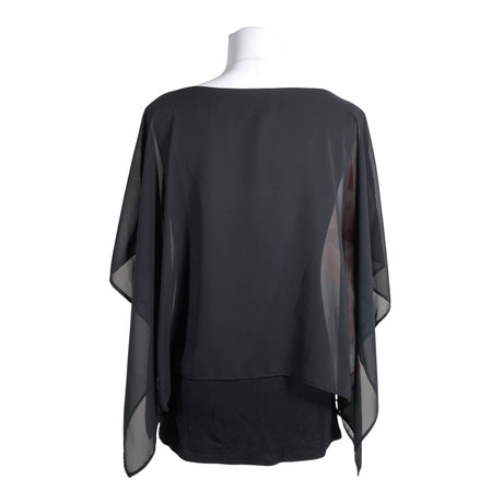 Unisex Wallis - Lühikeste käistega pluus, suurus 40 - Must (2)