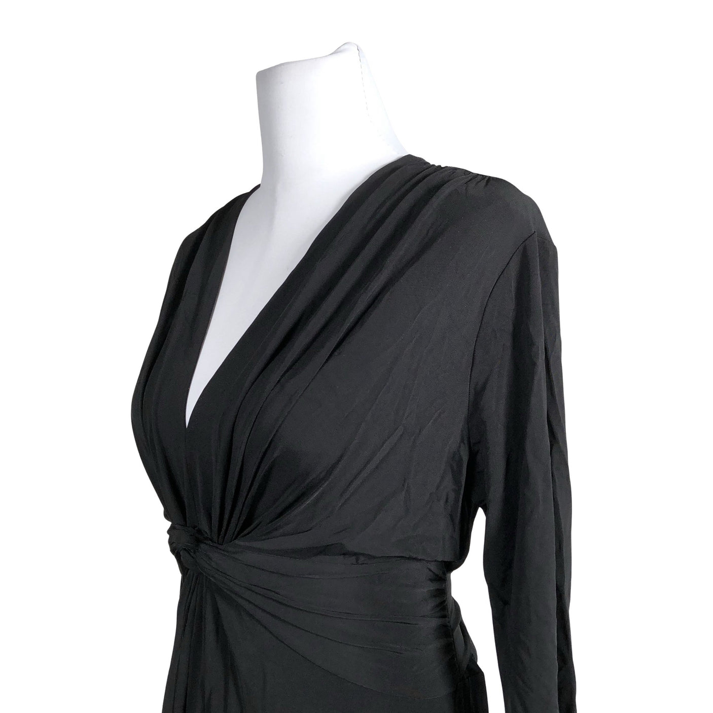 Unisex Andiata - Trikotaažist kleit, suurus 40 - Must (2)