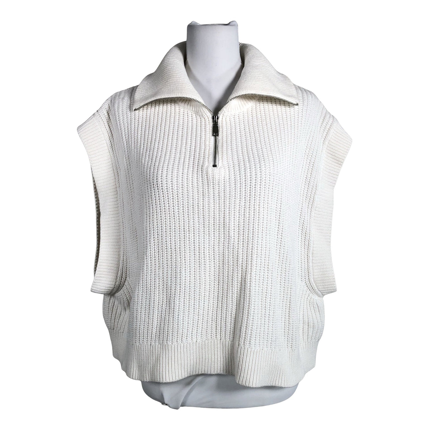 Unisex s.Oliver - Kootud vest, suurus 40 - Valge (1)