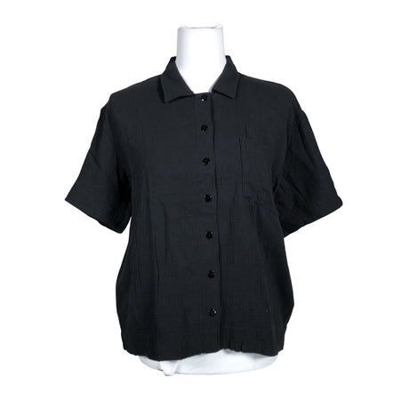 Unisex Soc - Lühikeste käistega pluus, suurus 36 - Must ()