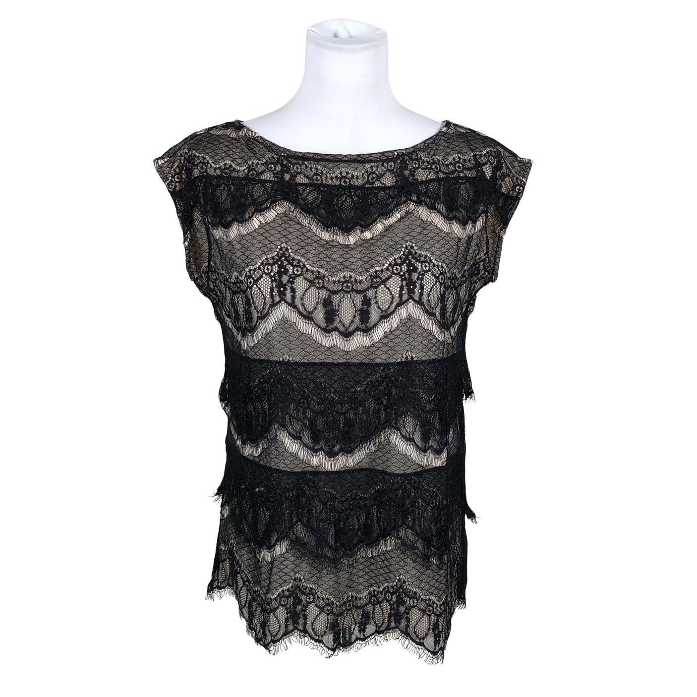 Unisex Ann Taylor - Lühikeste käistega pluus, suurus 36 - Must (1)