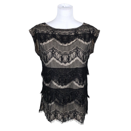 Unisex Ann Taylor - Lühikeste käistega pluus, suurus 36 - Must ()