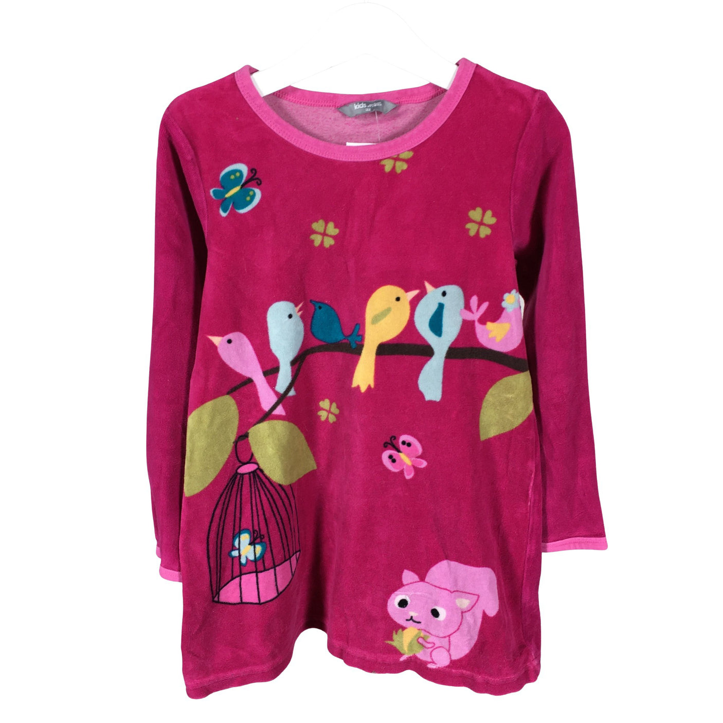 Unisex Lindex - Trikotaažist kleit, suurus 116 - 122 - Roosa (1)