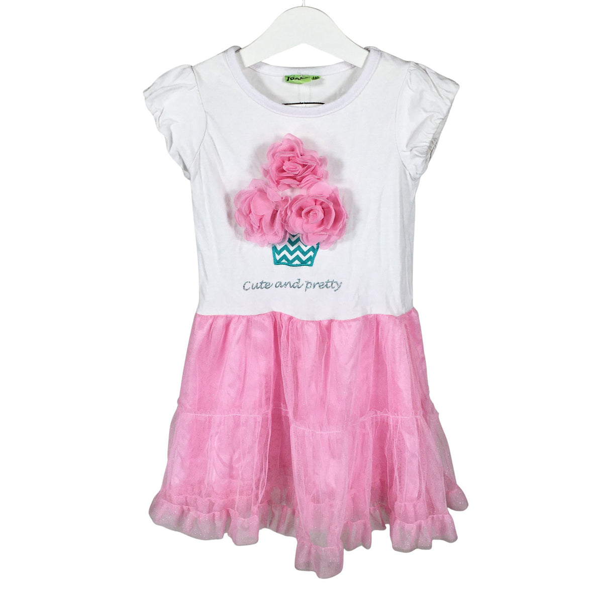 Unisex Jooko - Trikotaažist kleit, suurus 104 - 110 - Valge (1)