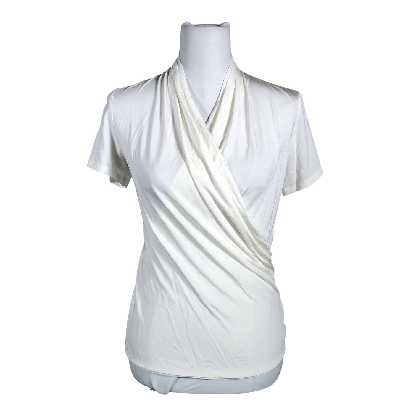 Unisex Andiata - Lühikeste käistega pluus, suurus 36 - Valge (1)