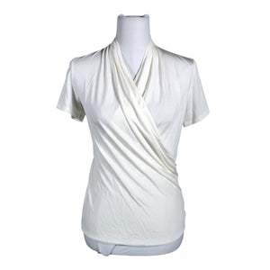Unisex Andiata - Lühikeste käistega pluus, suurus 36 - Valge (1)