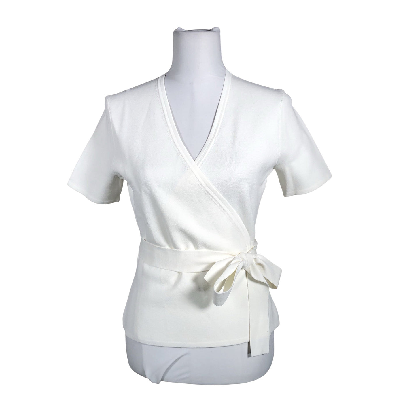 Unisex Diane von Furstenberg - Lühikeste käistega pluus, suurus 38 - Valge (1)