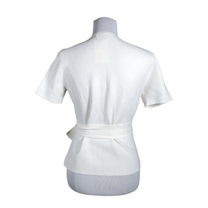 Unisex Diane von Furstenberg - Lühikeste käistega pluus, suurus 38 - Valge (3)