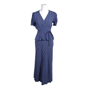Unisex Diane von Furstenberg - Lühikeste käistega pluus, suurus 38 - Sinine (1)