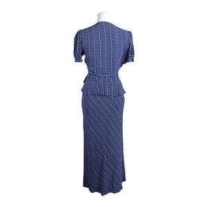 Unisex Diane von Furstenberg - Lühikeste käistega pluus, suurus 38 - Sinine (3)