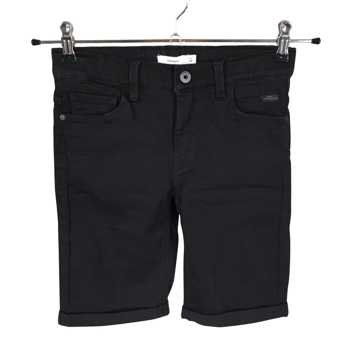Unisex Name It - Teksast lühikesed püksid, suurus 140 - 146 - Must (1)