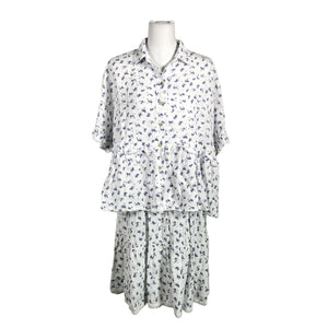 Unisex Bohemiana - Lühikeste käistega pluus, suurus 38 - Valge (1)