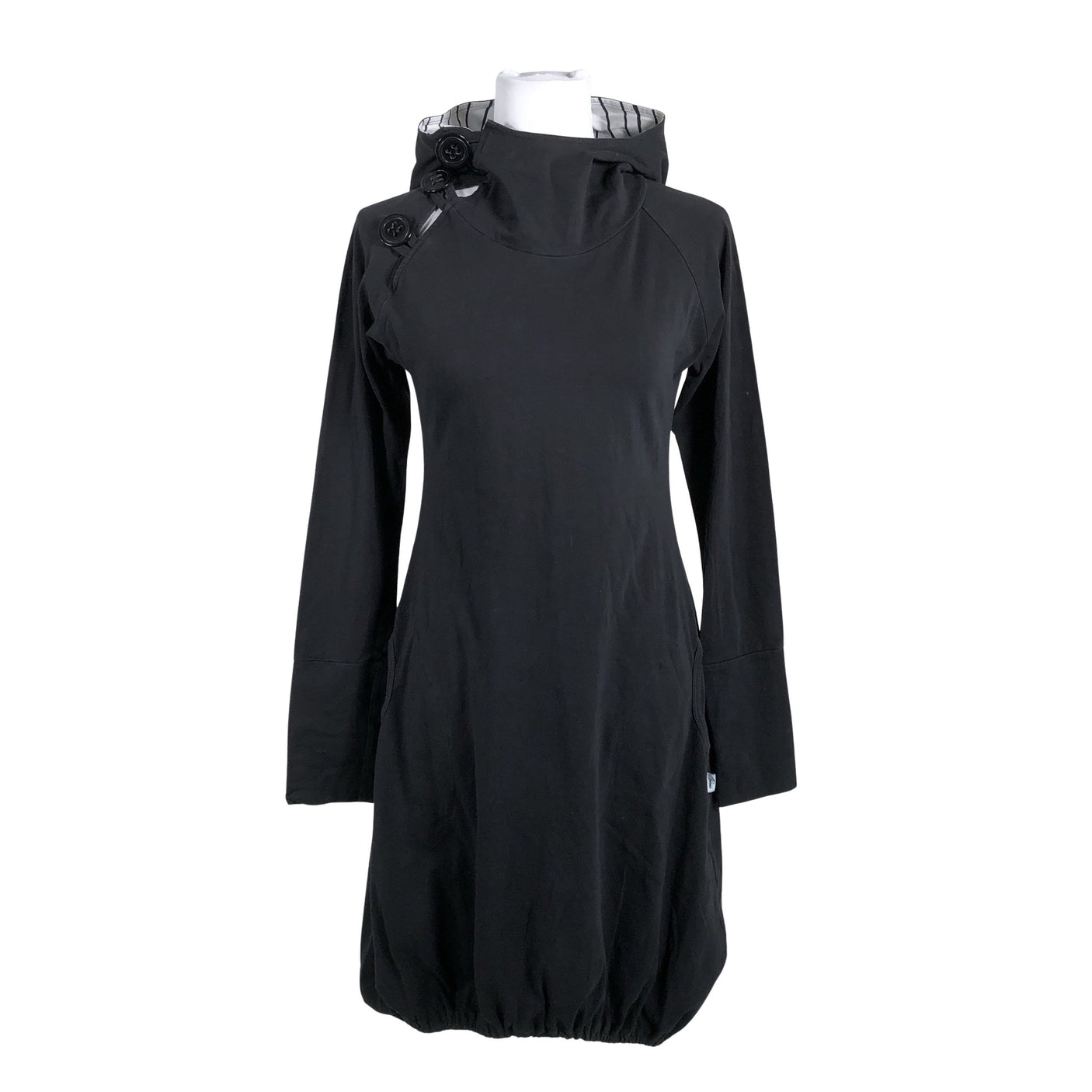 Unisex Taimi - Trikotaažist kleit, suurus 36 - Must (1)
