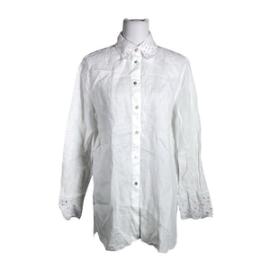Unisex Massimo Dutti - Triiksärk, suurus 40 - Valge (1)
