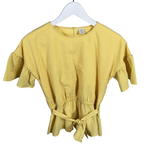 Unisex Lindex - Lühikeste käistega pluus, suurus 146 - 152 - Kollane (1)