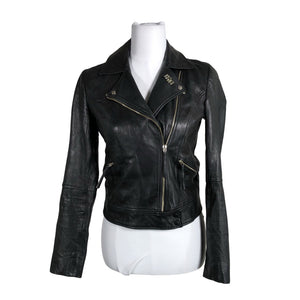 Unisex Massimo Dutti - Nahktagi, suurus 34 - Must (1)