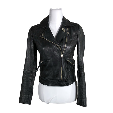 Unisex Massimo Dutti - Nahktagi, suurus 34 - Must ()