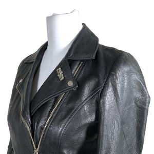 Unisex Massimo Dutti - Nahktagi, suurus 34 - Must (2)