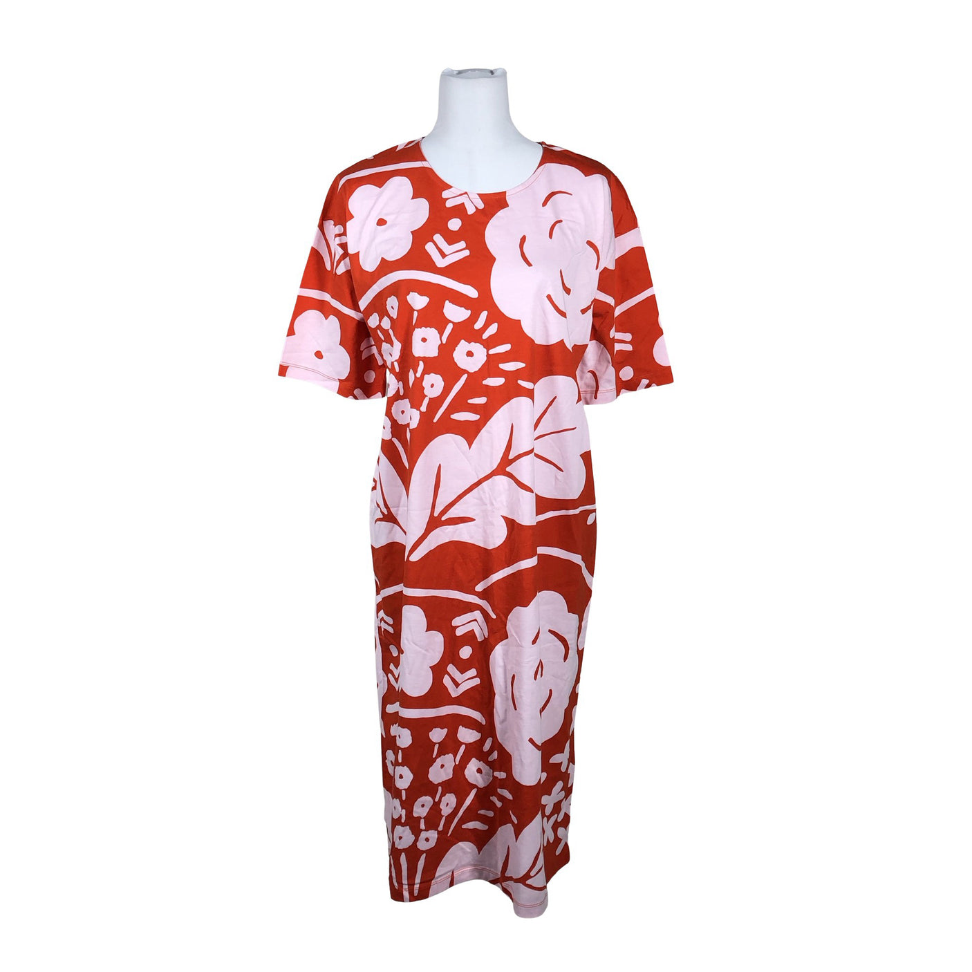 Unisex Marimekko - Trikotaažist kleit, suurus 40 - Punane (1)