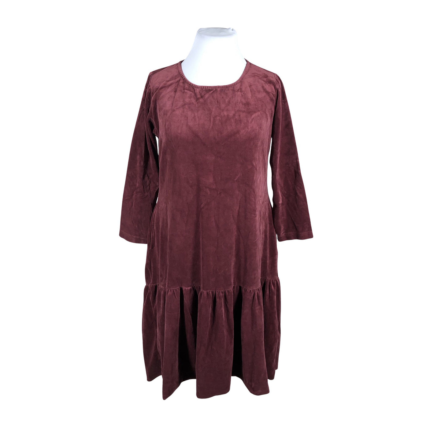 Unisex Babadum - Trikotaažist kleit, suurus 44 - Veinipunane (1)