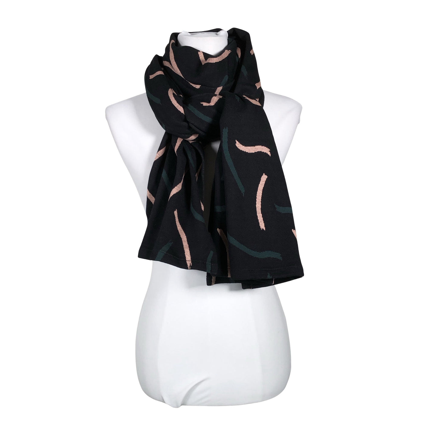 Unisex NOSH - Õhuke sall, suurus Maxi - Must (1)