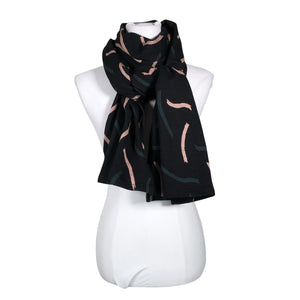 Unisex NOSH - Õhuke sall, suurus Maxi - Must (1)