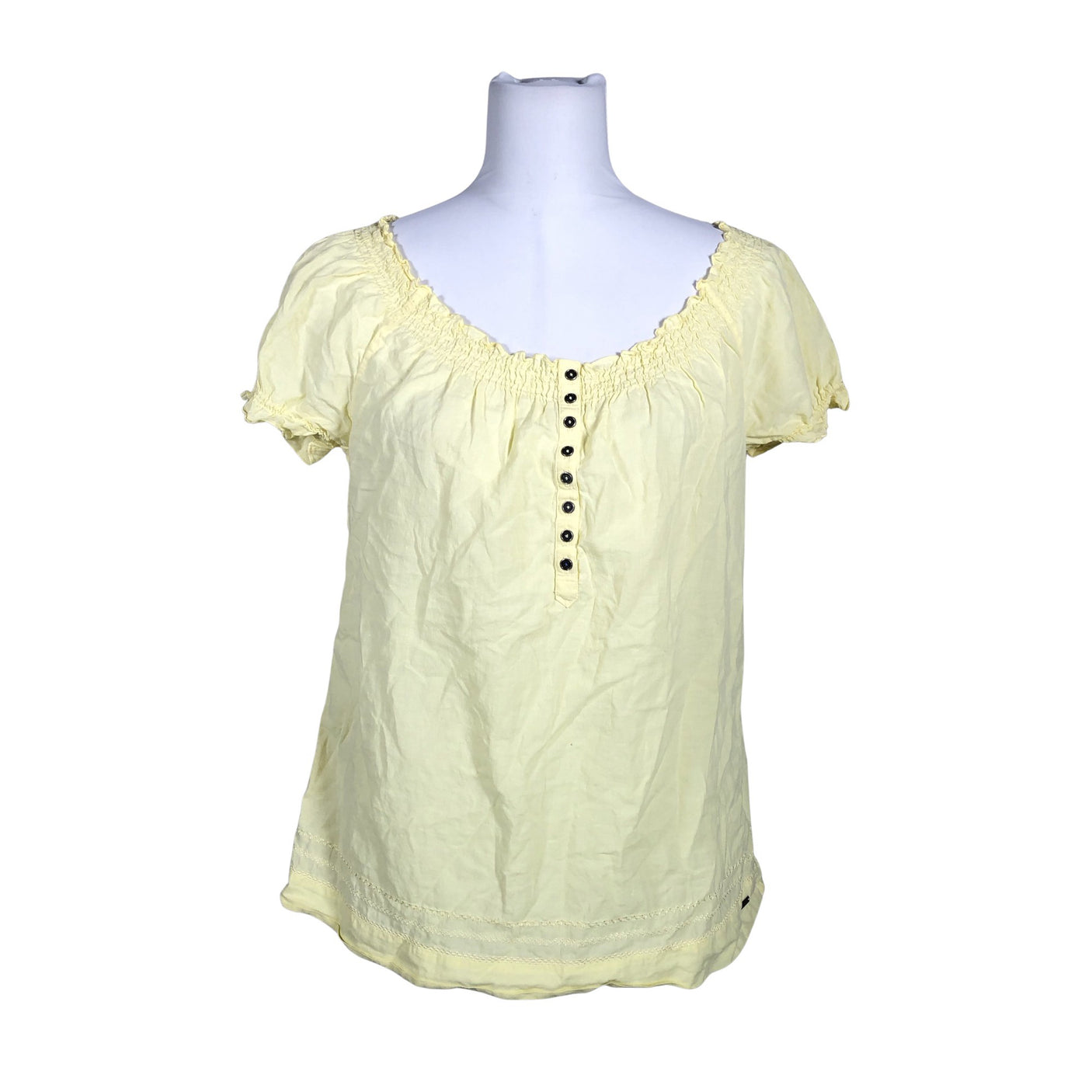Unisex Tommy Hilfiger - Lühikeste käistega pluus, suurus 38 - Kollane (1)