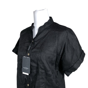 Unisex Sand - Lühikeste käistega pluus, suurus 34 - Must (2)