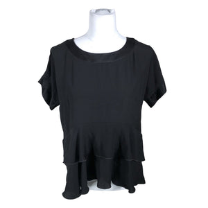 Unisex Ritva Falla - Lühikeste käistega pluus, suurus 38 - Must (1)