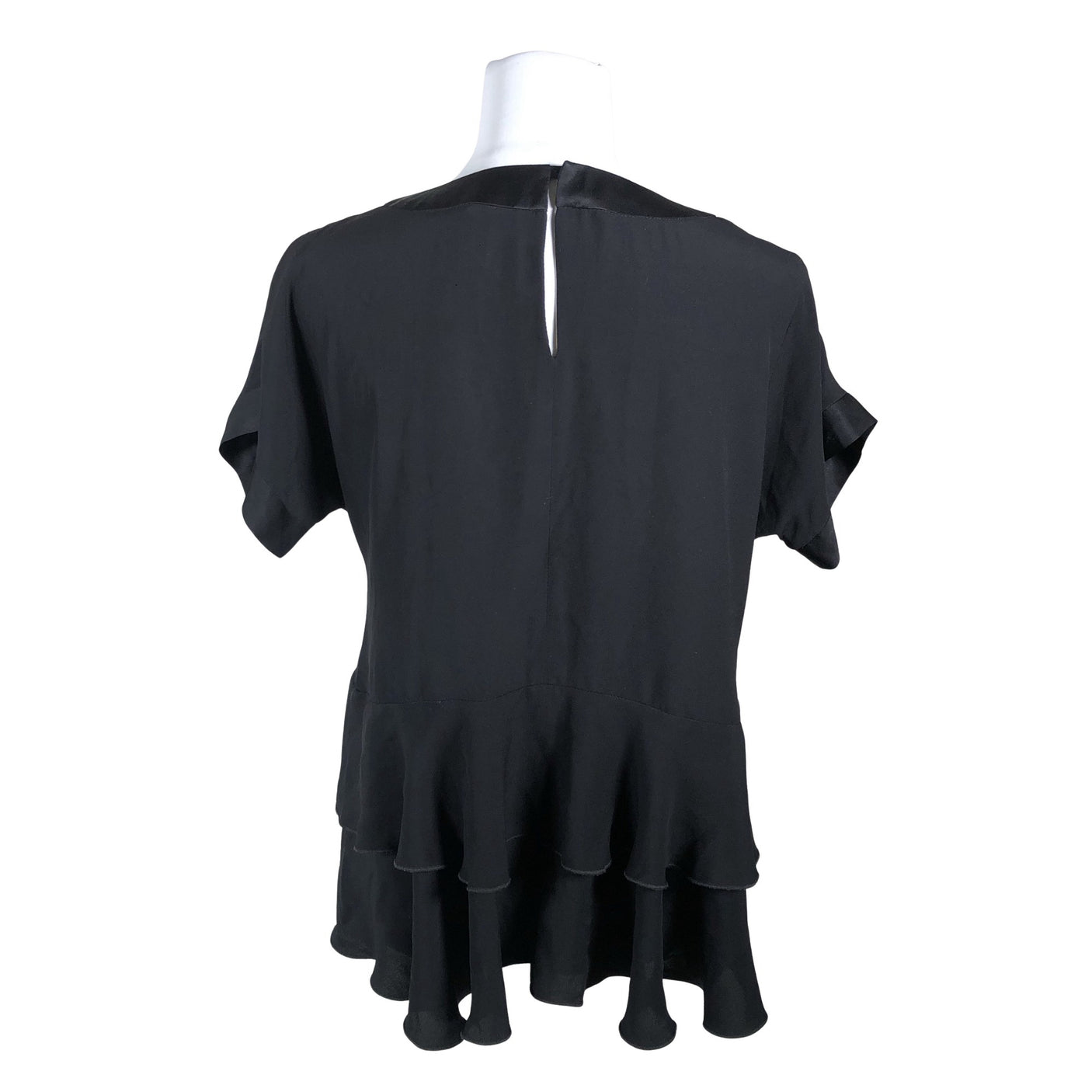 Unisex Ritva Falla - Lühikeste käistega pluus, suurus 38 - Must (2)