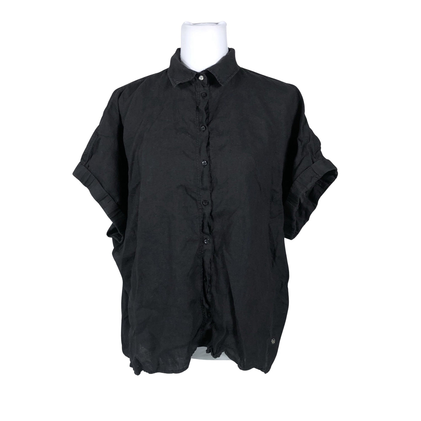 Unisex Mos Mosh - Lühikeste käistega pluus, suurus 38 - Must (1)