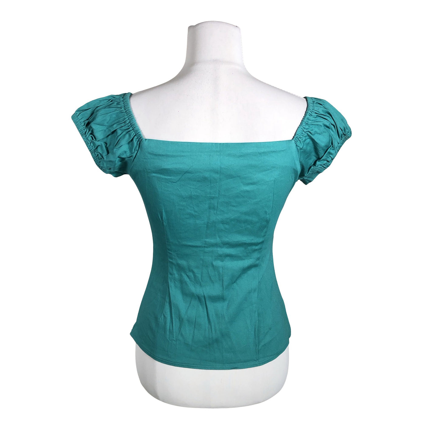 Unisex Collectif - Lühikeste käistega pluus, suurus 36 - Türkiis (2)