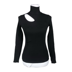 Unisex Massimo Dutti - Trikotaažist pluus, suurus 34 - Must (1)