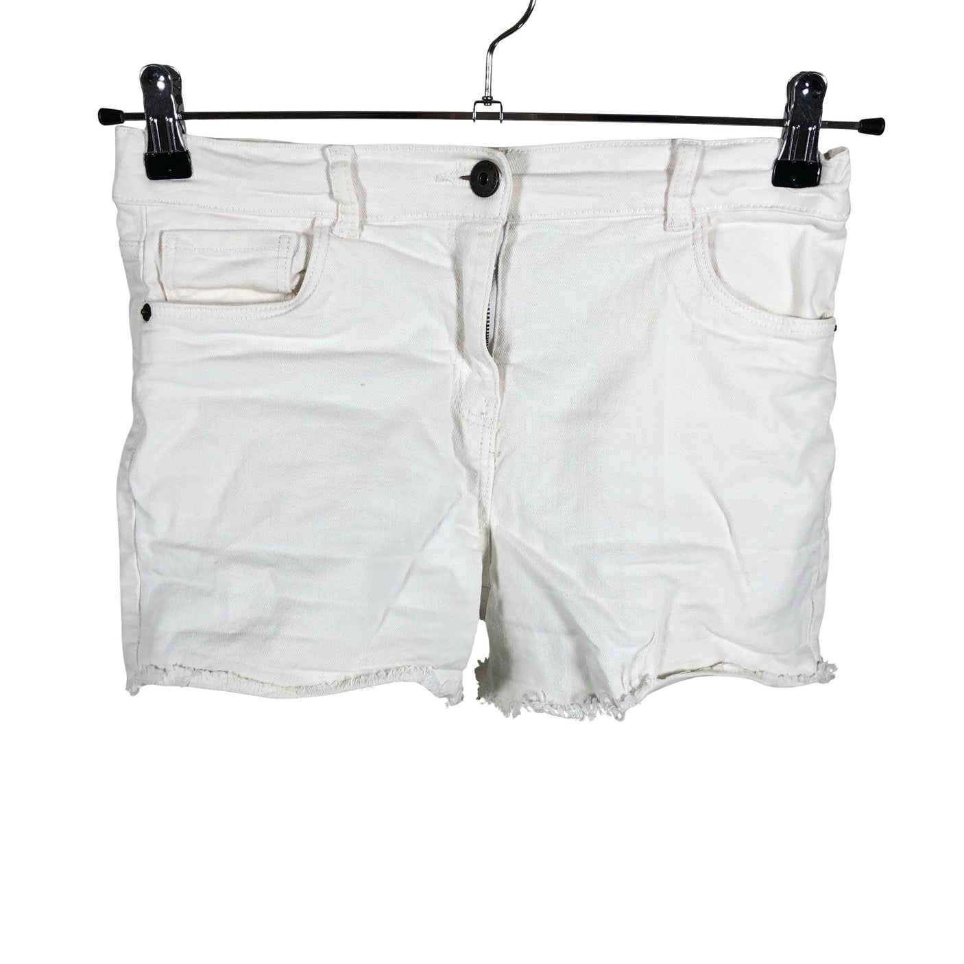 Unisex TEX - Teksast lühikesed püksid, suurus 158 - 164 - Valge (1)