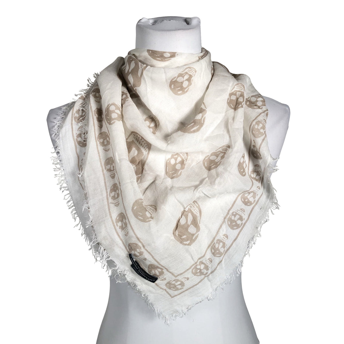 Unisex Alexander McQueen - Õhuke sall, suurus Maxi - Valge (1)