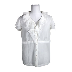 Unisex Voglia - Lühikeste käistega pluus, suurus 40 - Valge (1)