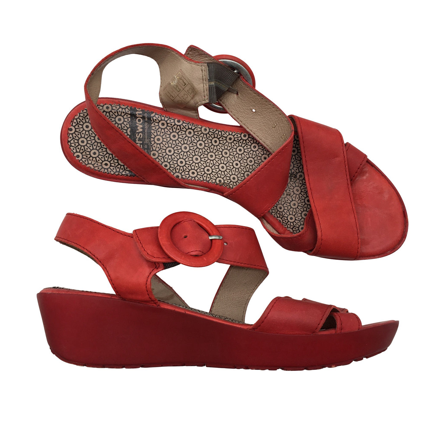 Unisex Wonders - Kiilkontsaga rihmikud, suurus 40 - Punane (1)