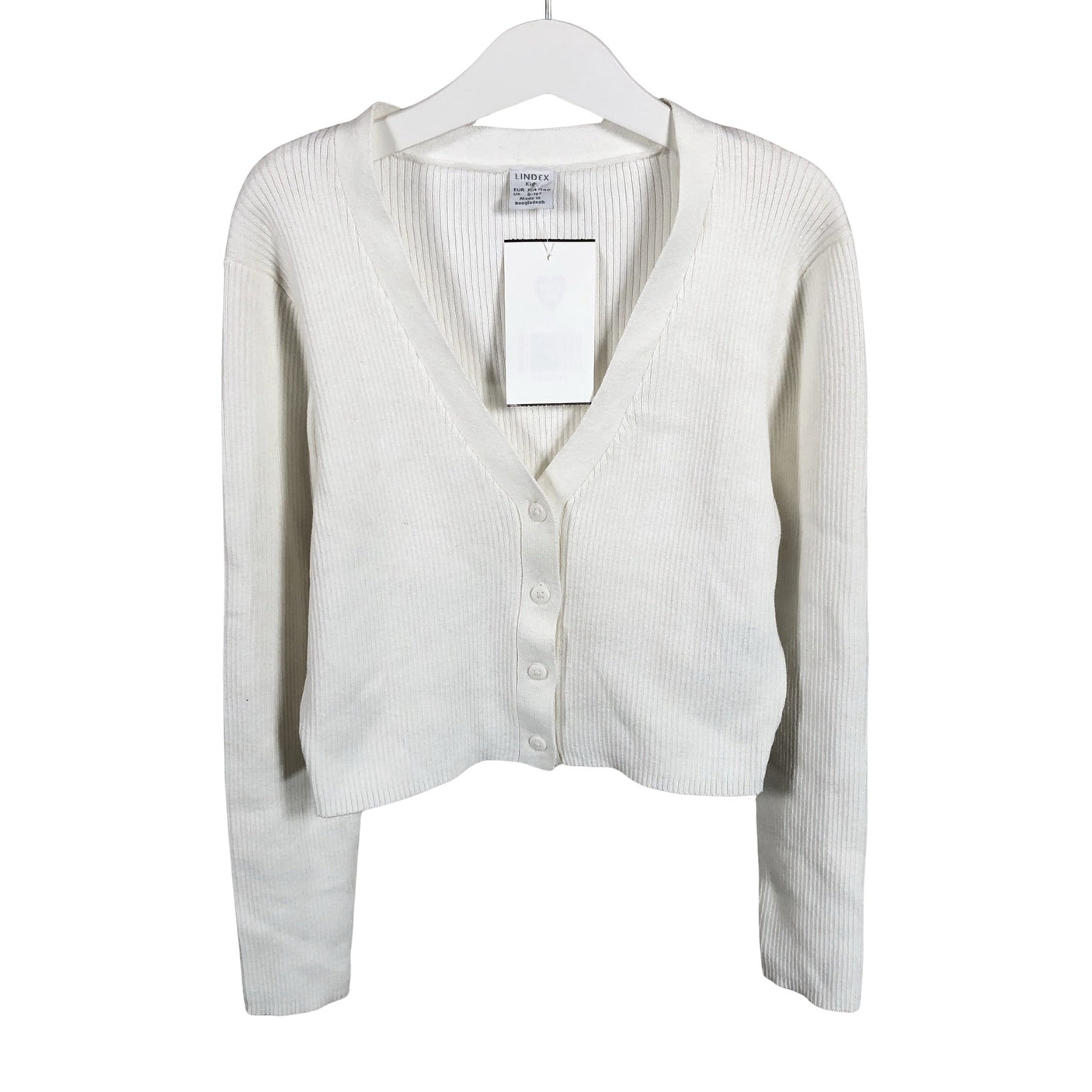 Unisex Lindex - Kardigan, suurus 134 - 140 - Valge (1)