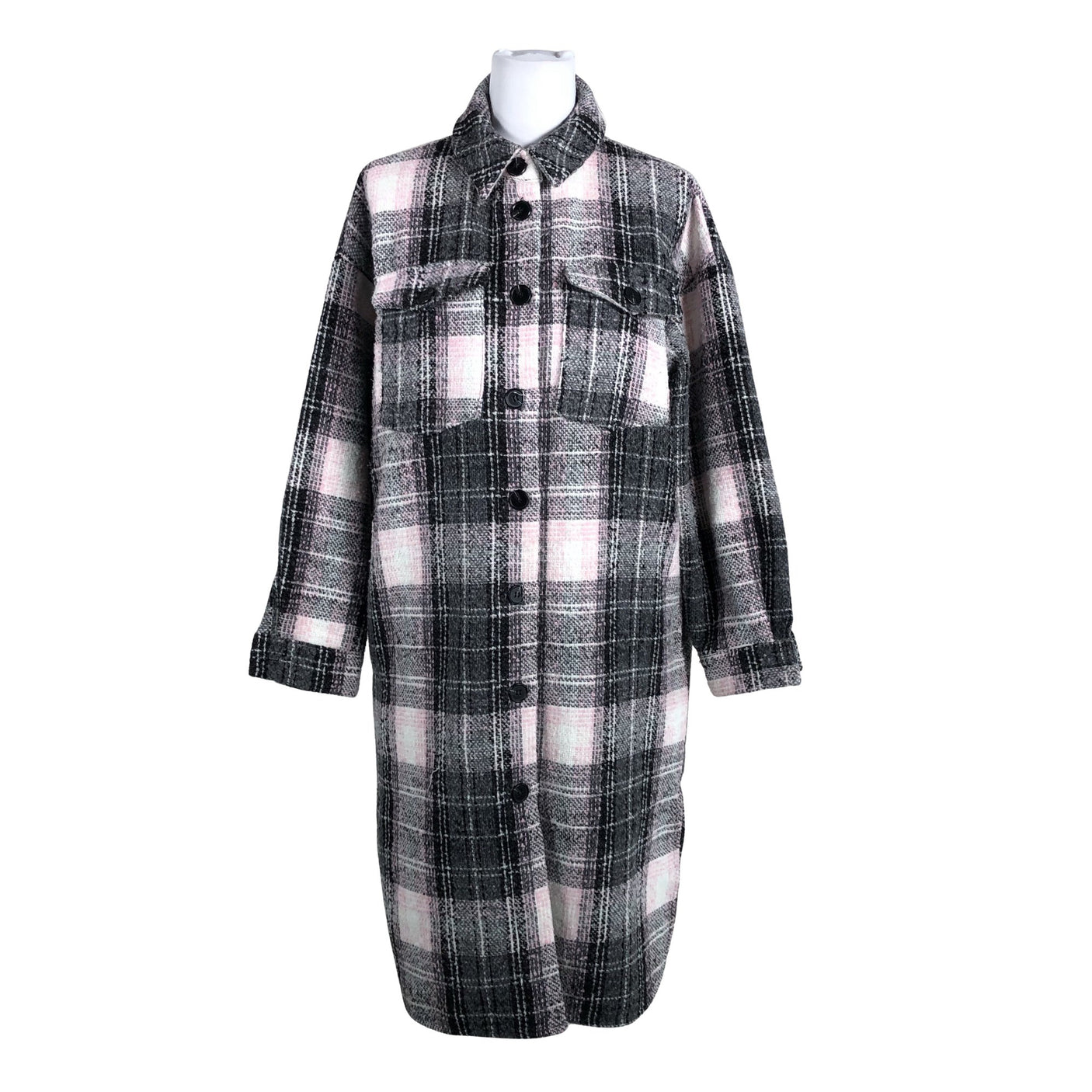 Unisex Ichi - Villane mantel, suurus 38 - Heleroosa (1)