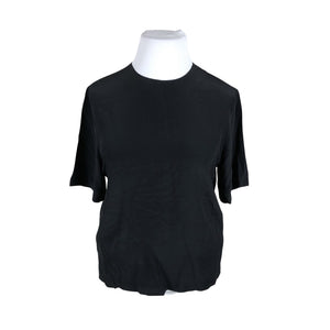 Unisex Stockmann Silk - Lühikeste käistega pluus, suurus 42 - Must (1)