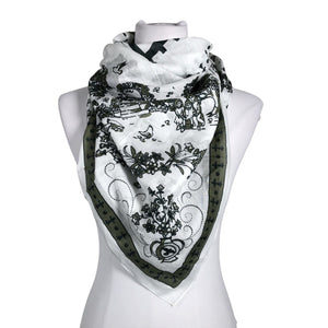 Unisex Maison Lecomte Flament - Õhuke sall, suurus Maxi - Valge (1)