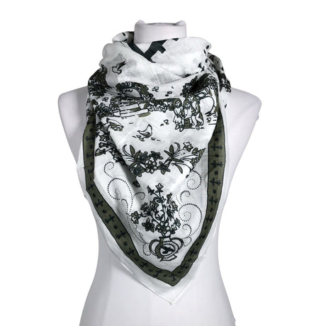 Unisex Maison Lecomte Flament - Õhuke sall, suurus Maxi - Valge ()