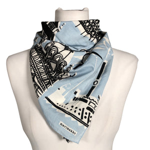 Unisex Marimekko - Õhuke sall, suurus Mini - Helesinine (1)