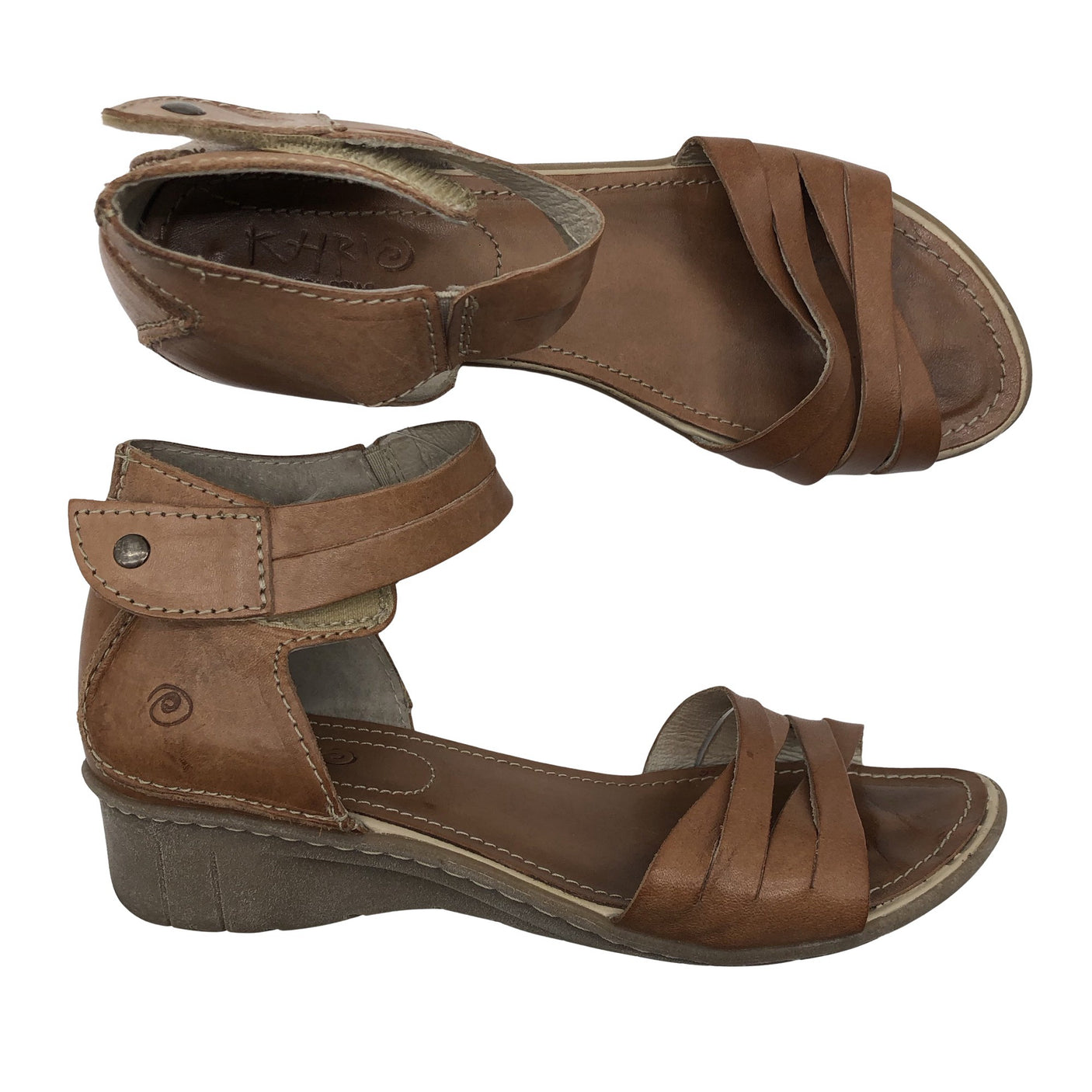 Unisex Khrio - Kiilkontsaga rihmikud, suurus 39 - Pruun (1)