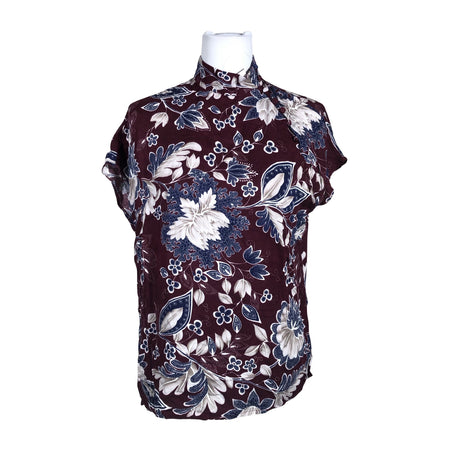 Unisex Benetton - Lühikeste käistega pluus, suurus 38 - Veinipunane ()