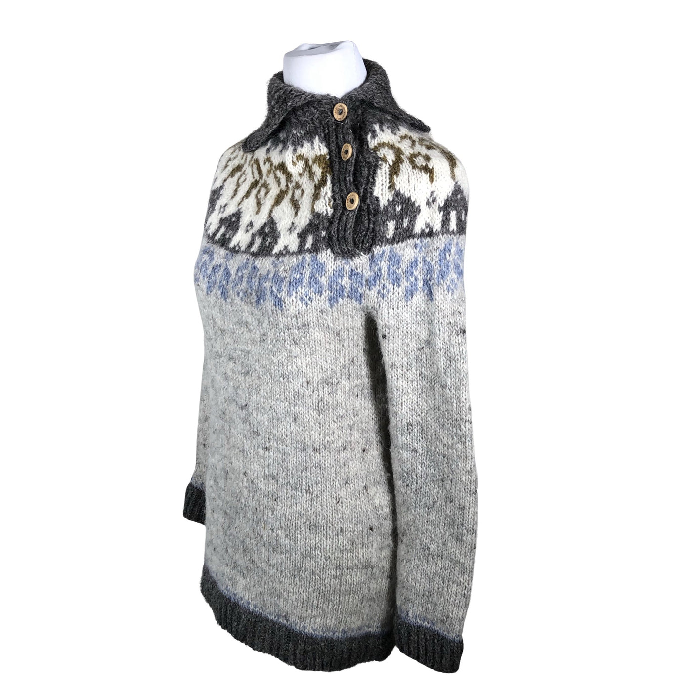 Unisex Handmade - Kootud tuunika, suurus 34 - Hall (3)