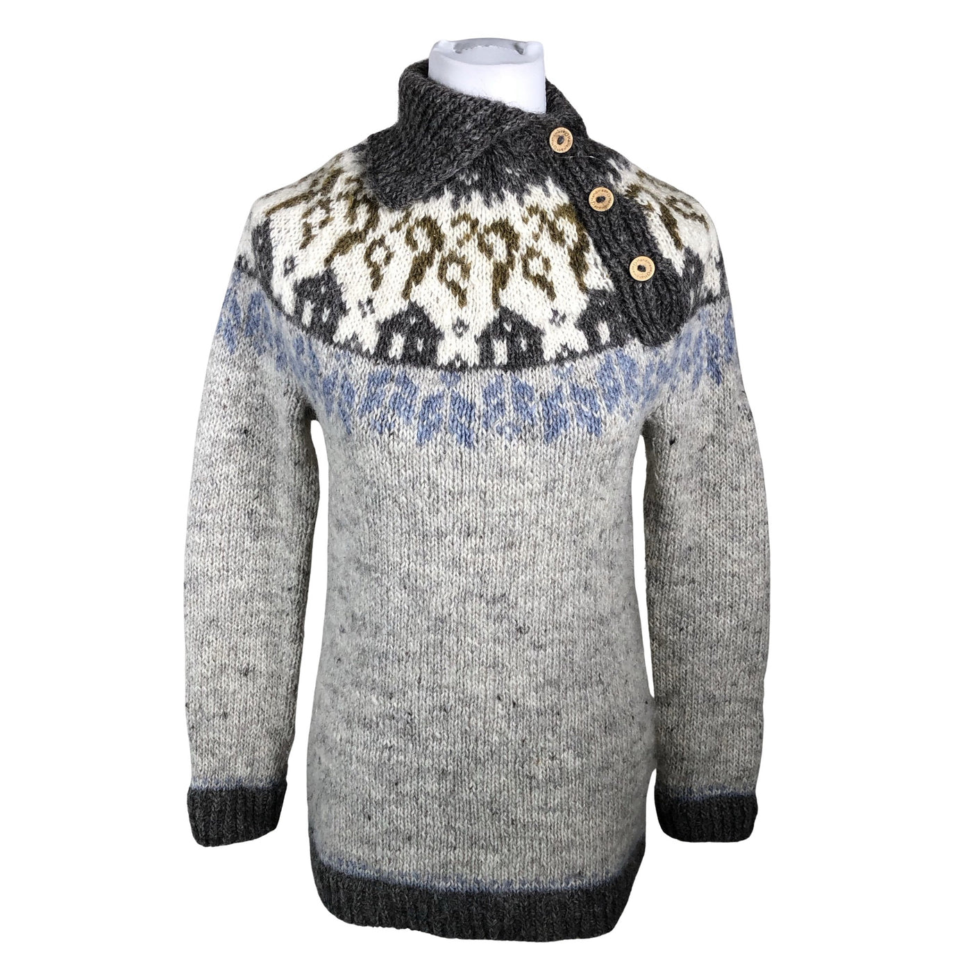 Unisex Handmade - Kootud tuunika, suurus 34 - Hall (1)